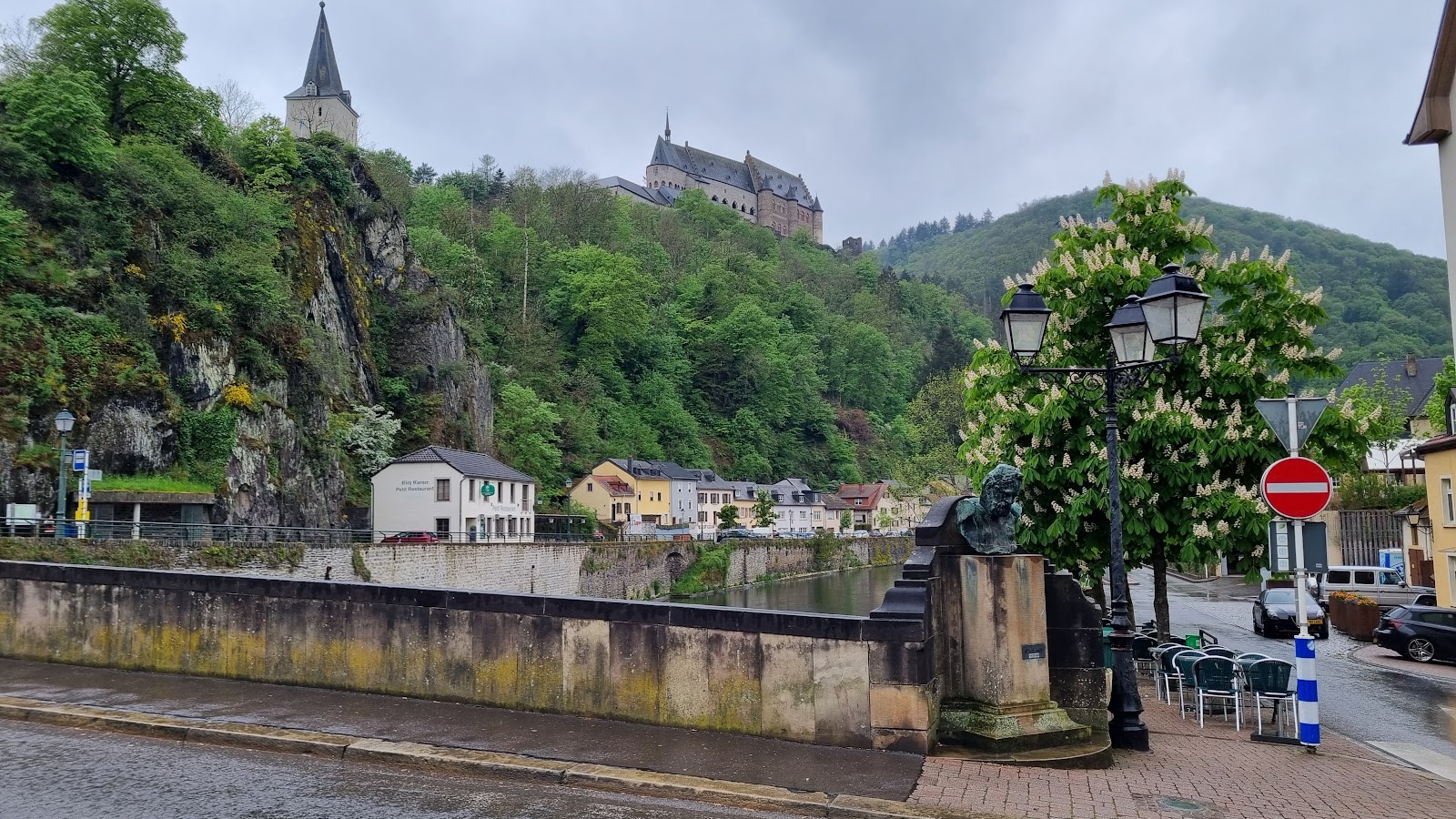 Vianden Castle above the Our river, near Grand-Rue